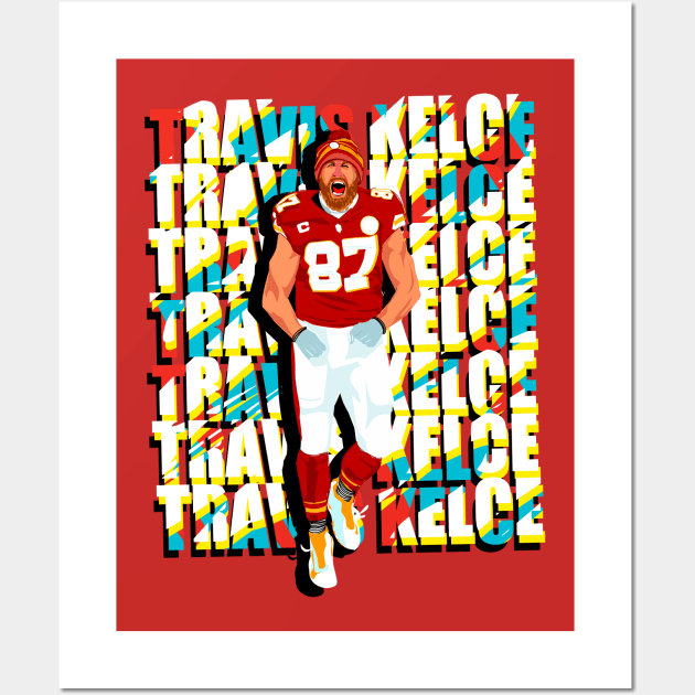 Travis KELCE celebrate Wall Art by Mic jr